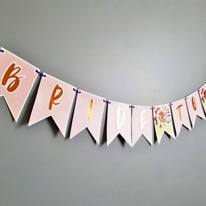 Bridal Shower Bride to be Banner Wedding Shower Sign Bachelorette Party Decor image 3