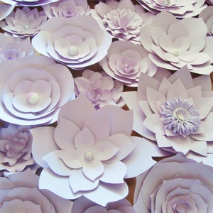 Large Paper Flower Wall for Wedding Backdrop DIY Party Backdrop Decorations Event Flower Display Set of 30 image 10