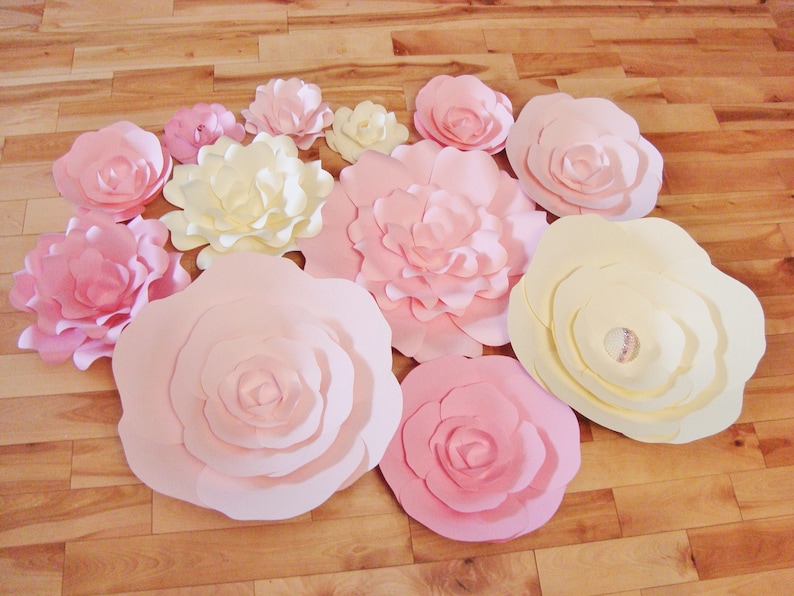 Nursery Decor Paper Flower Wall Baby Room Display set of Etsy