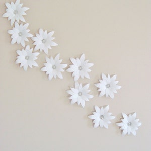 Lily Flower Decorations for Weddings and Events Cascading Paper Flower Wall Art Set of 10 image 5