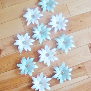 Lily Flower Decorations for Weddings and Events Cascading Paper Flower Wall Art Set of 10 image 2