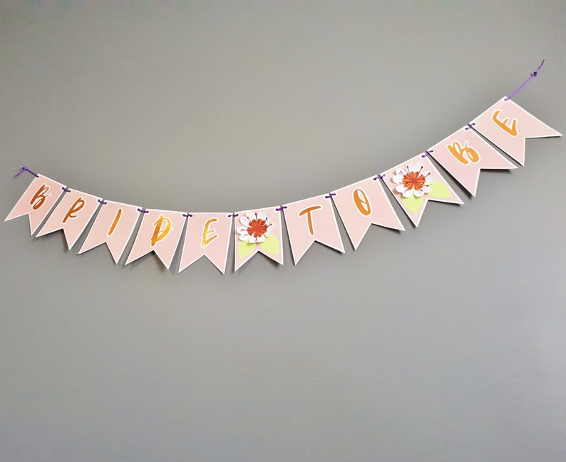 Bridal Shower Bride to be Banner Wedding Shower Sign Bachelorette Party Decor image 6