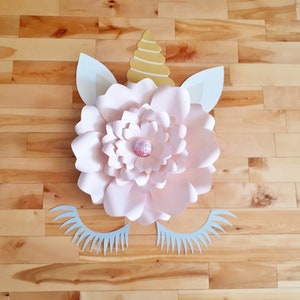 Unicorn Paper Flower Birthday Party Decor Unicorn Wall Backdrop Whimsical Bedroom Wall Decorations Rose Jewel 18-10 in