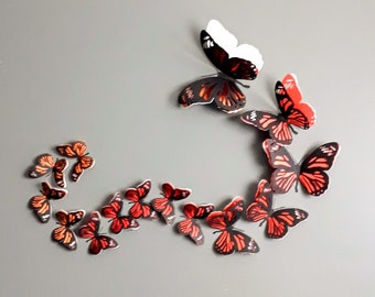 Butterfly Themed Bug Wall Decorations - Monarch Butterflies for Baby Nursery - Bug Paper Wall Decals - Insect Birthday Decor (Ready to Ship)