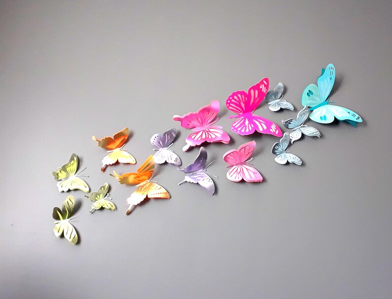 Butterfly Bug Themed Wall Decorations Butterflies for Baby Nursery 3D Bug Paper Wall Decals Insect Birthday Decor Ready to Ship image 6