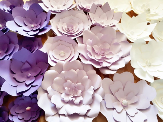 paper flower wedding and event backdrop set of 30 etsy paper flower backdrops