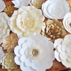 Large Paper Flower Wall for Wedding Backdrop DIY Party Backdrop Decorations Event Flower Display Set of 30 image 1