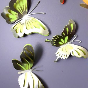 Butterfly Bug Themed Wall Decorations Butterflies for Baby Nursery 3D Bug Paper Wall Decals Insect Birthday Decor Ready to Ship image 10