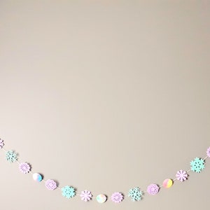 Paper Snowflake Garland Frozen Inspired Birthday Decorations Winter themed Party Decor Garlands for Kids Bedrooms image 6