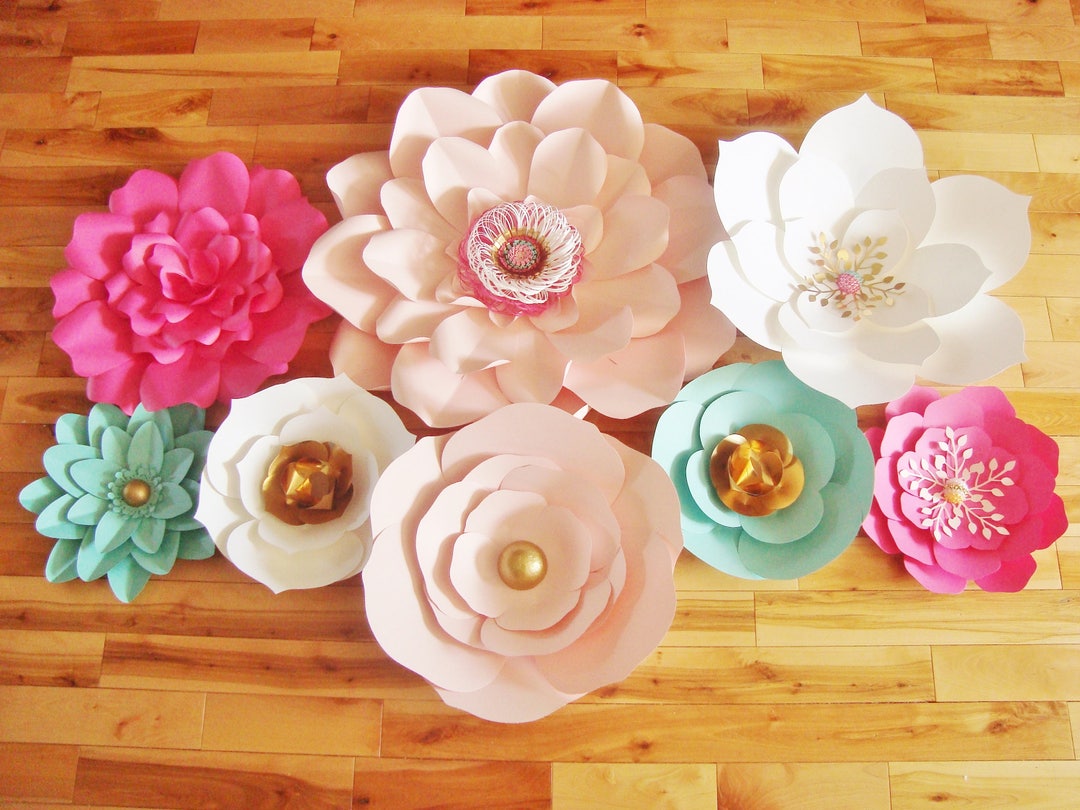 Wedding Backdrop - Paper Flower Wall (set of 8) - Etsy