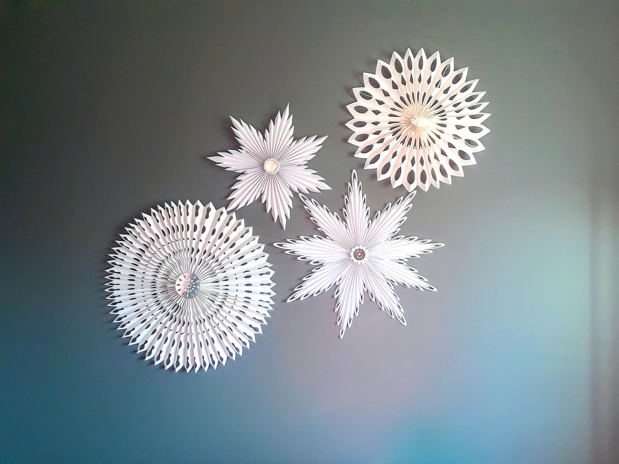 Large Paper Snowflakes, Handcrafted Frozen themed Party Decor, Kids Birthday Parties, Unique Children's Gift