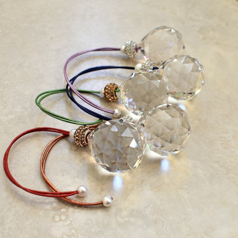 Glass Prism Ball Christmas Ornament Faceted Glass Glass Etsy