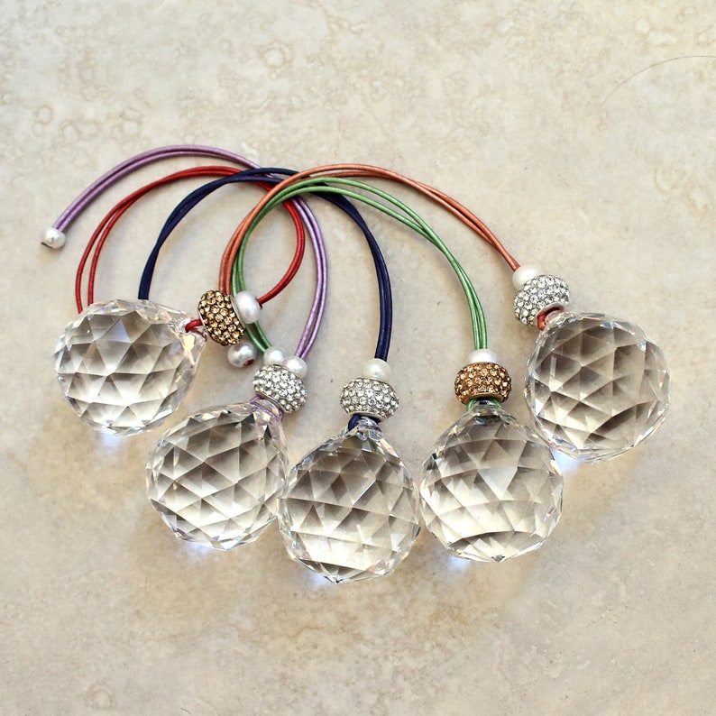 Glass Prism Ball Christmas Ornament Faceted Glass Glass Etsy