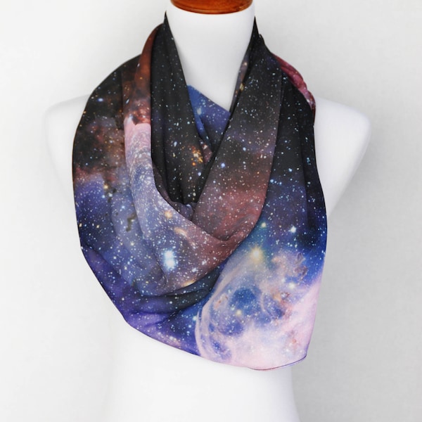 Galaxy Scarf, Galaxy Print Scarf, Nasa Galaxy Scarf, Nebula Scarf, Space Scarf, Gift for her, Gift for him, Scarves and Wraps, Wholesale