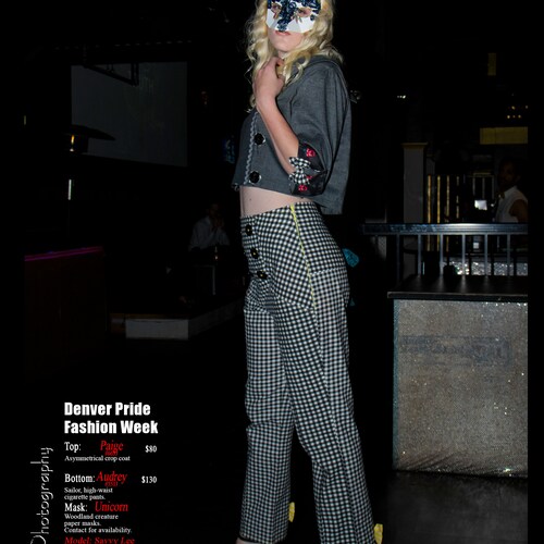 Shops High-waist, sailor style cigarette PANTS with pockets. Name- Audrey 5533