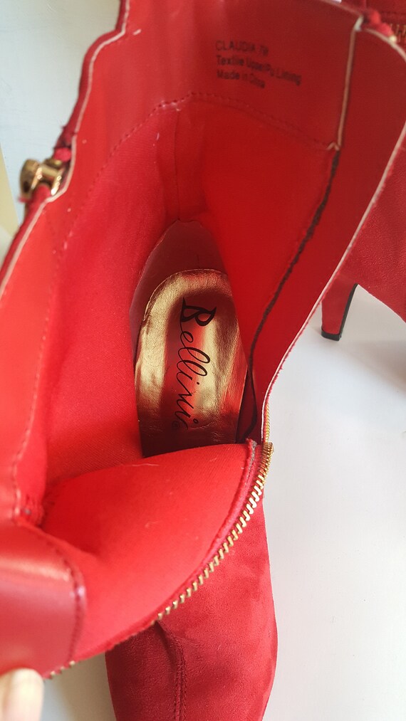 Red Suede Mini Kinky Boots - image 4