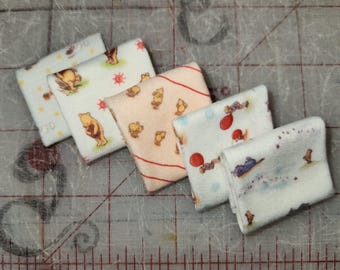 5 pack Miniature classic Pooh blankets for Zuru My  Mini Baby, dollhouse, Barbie