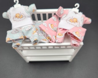 2.5-3 inch Ultra realistic retro 80s Mini baby Doll Clothes, Zuru, barbie reborn/silicone baby doll outfit