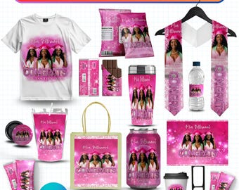 Graduation Party Favor Bundle, Graduation Chip Bag Canva Template, Graduation Party Favor Pack, Class of 2025 Grad Treat Packaging Bundle