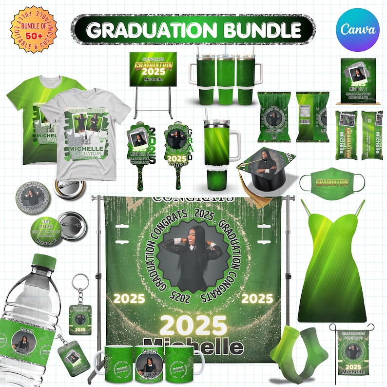 Graduation Mockup Bundle Template, Graduation Stole Templates ...
