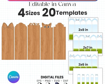 Editable Bookmark Templates, Drag and Drop Frame Template, Bookmark Canva Template, DIY Bookmark, Printable Bookmark Frame, Canva Template