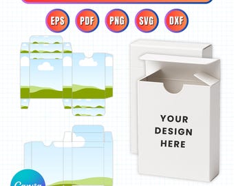 Editable Playing Card Box Template, Custom Blank Card Box Template, Poker Card Box Template, Trading Card Box Template, Tuck Box Template