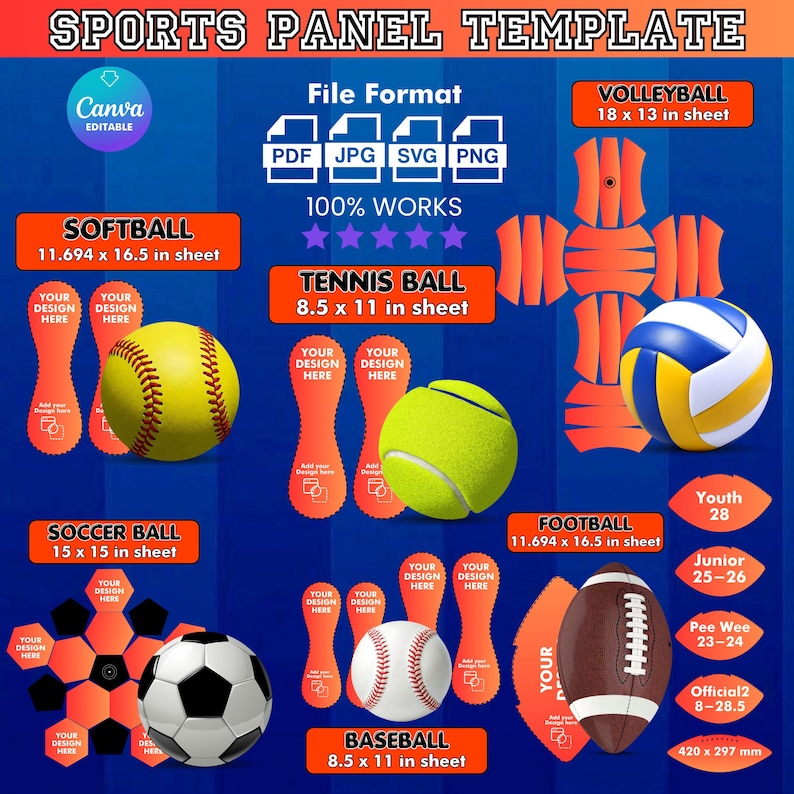 Sports Panel Templates Bundle, Baseball Panel Template, Softball Panel ...