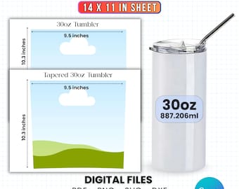 30oz Tumbler Template, 30oz Tumbler Wrap Canva Template, Tumbler SVG, Drag and Drop, Tumbler Template, 30oz Sublimation Tumbler