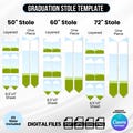 Editable Graduation Stole Canva Frame Template, Grad 2026 Stole Template, Drag and Drop Easy Template, Blank Stole Template For Sublimation