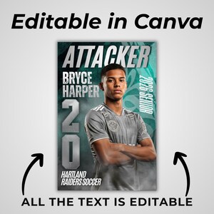 Soccer Pro Pack Bundle, Soccer Canva Posters, Senior Sports Banners, Custom Cards Templates, Graduation Gift Memory Mates Sports Photography