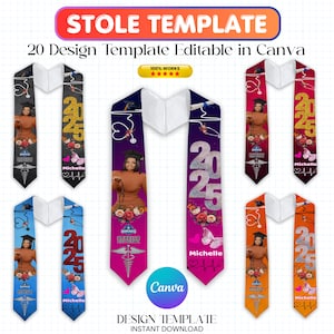 Nursing Graduation Stoles, Nursing Sash Graduation, Graduation Stole svg, Graduation Template, Stole Template For Sublimation, Grad Template