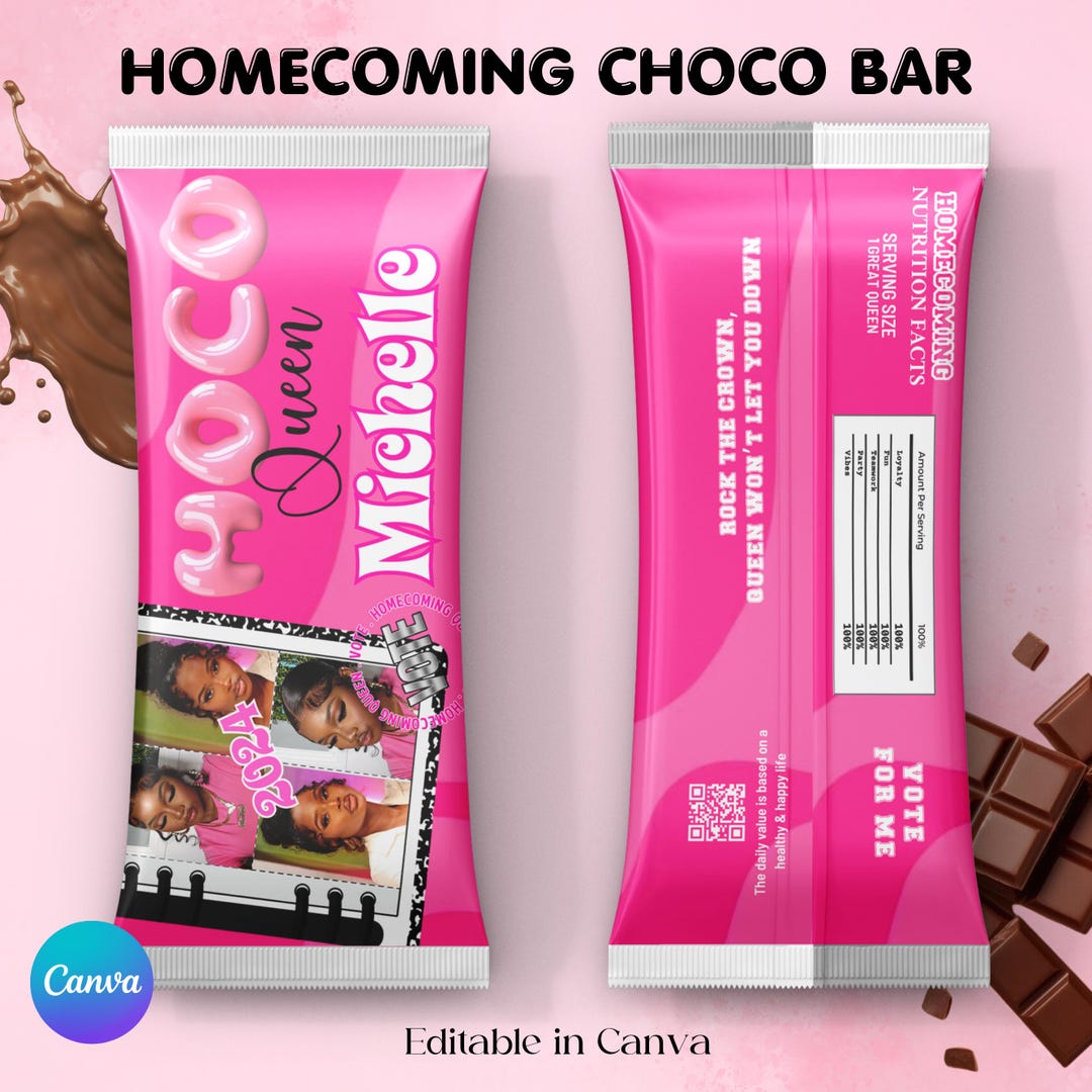 Homecoming Candy Bar Wrapper, Homecoming Campaign Candy Bar Wrapper ...