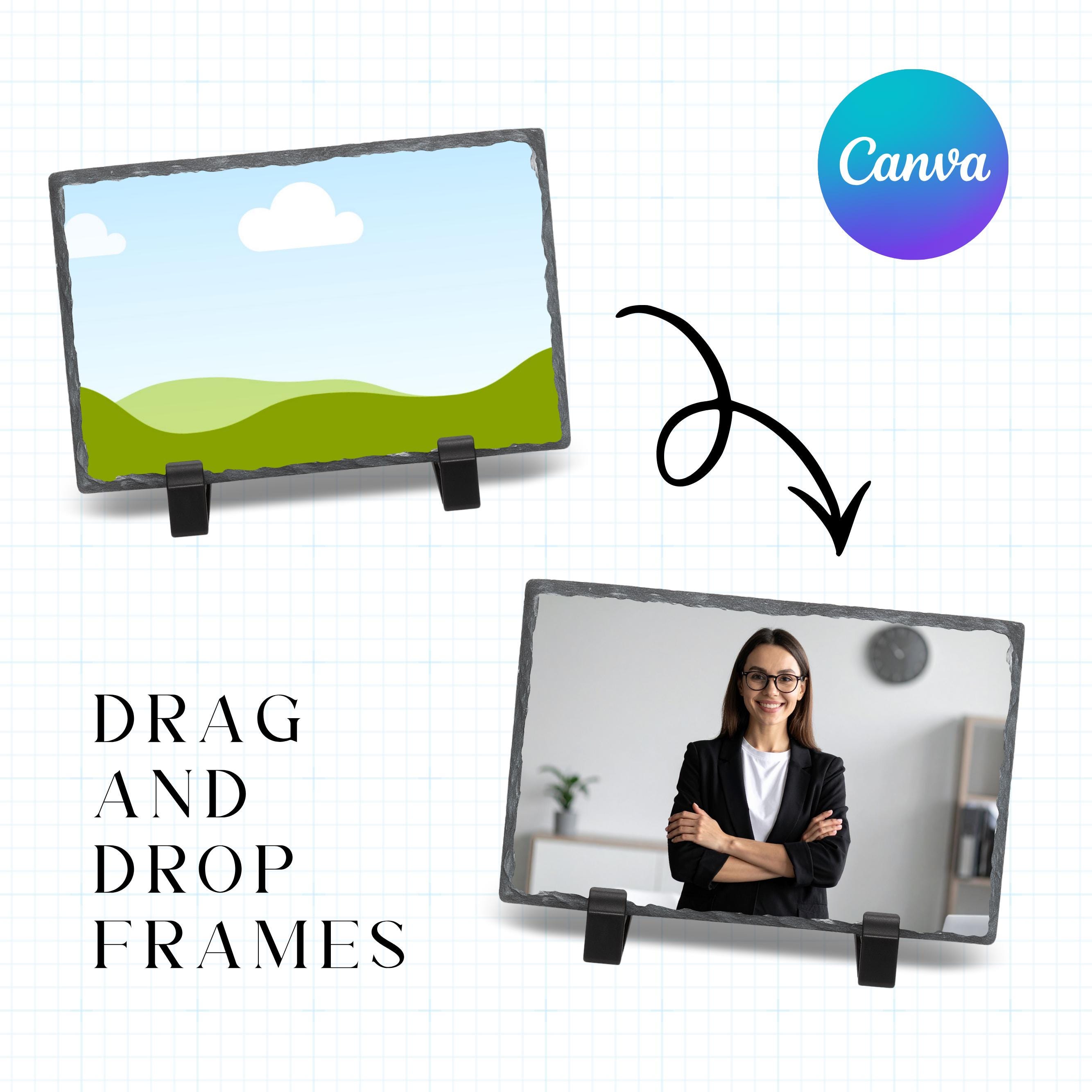 Wide Slate Canva Mockup Template, Rectangle Photo Slate Mockup ...