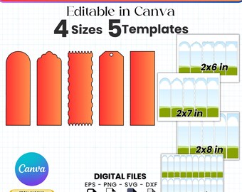 Magnetic Bookmark Canva Template - Customizable Bookmark Design for Book Lovers and Crafters