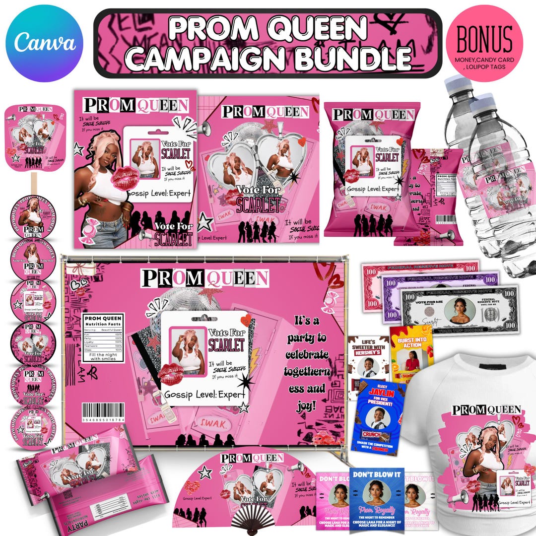 Prom Sticker Shock Prom Campaign Treat Bundle, Vote for Mean Queen Prom Mean Favors, Vote ...
