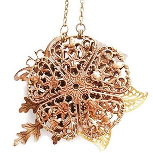 Brass Butterfly Pendant Filigree Butterfly Jewelry image 4