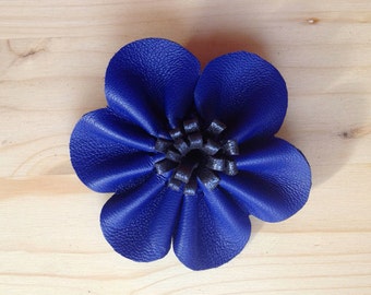Flower brooch leather // Leather floral pin // marriage flower