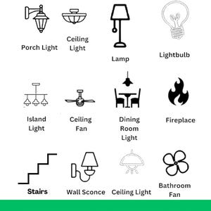 Light Switch Labels - Multi Switch Light Labels - Set of 10