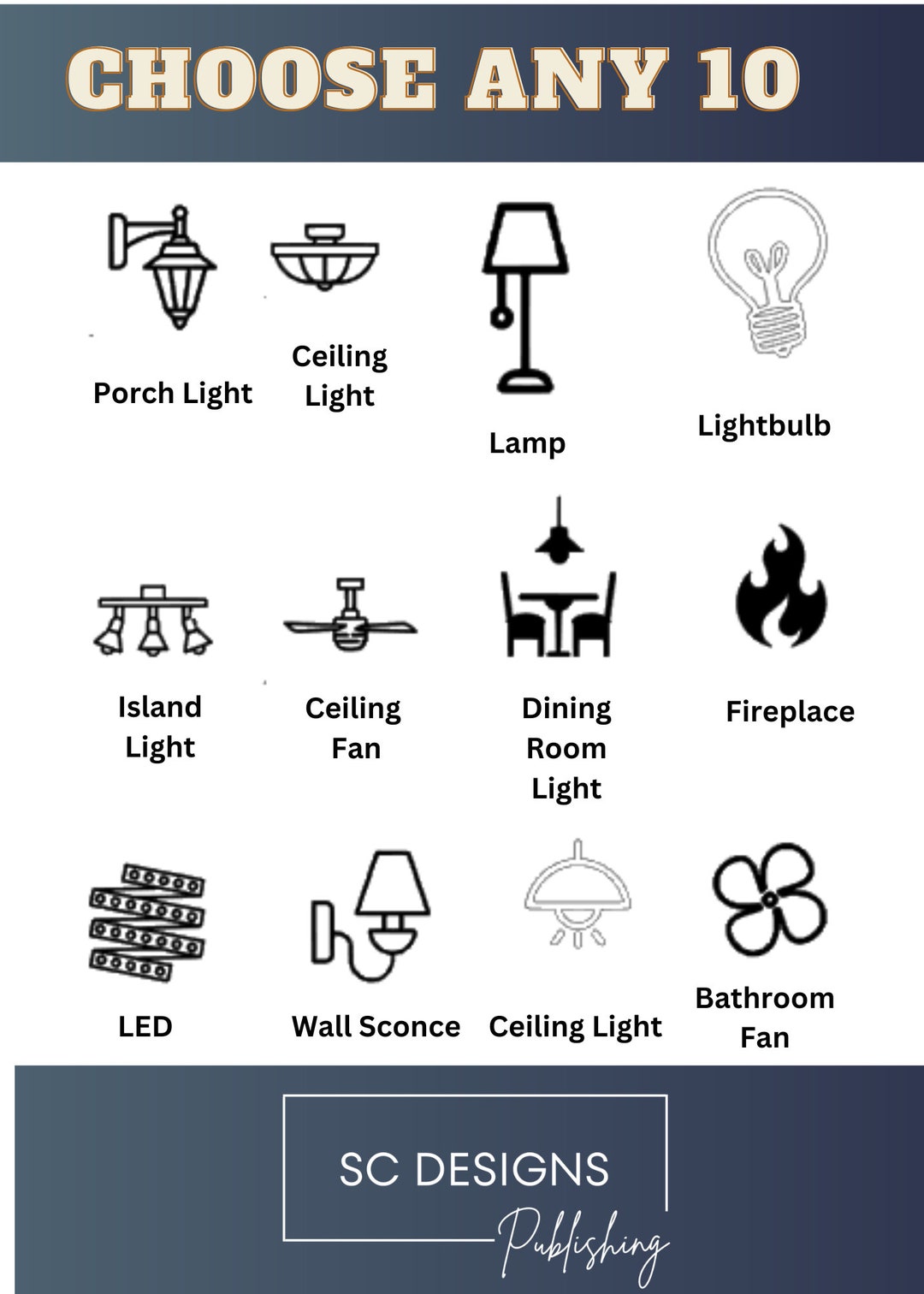 Light Switch Labels Multi Switch Light Labels Set of 10 Etsy