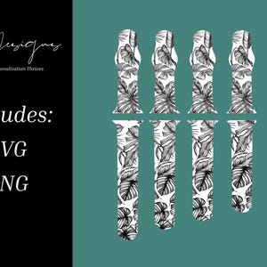 Monstera Watch Band SVG for Laser Engraving | Apple Watch Band Design | Silicone Band SVG | Cricut xTool Glowforge File