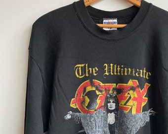 vintage sweatshirt- Ozzy Osbourne print- nice and worn in- Jerzees u.s.a label