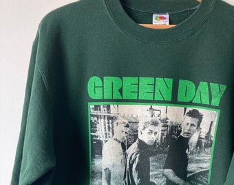 vintage Sweatshirt -Green Day print - made in USA