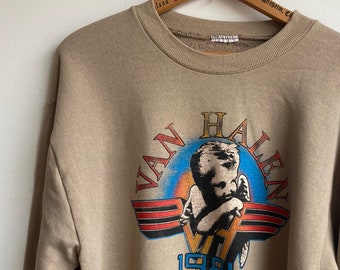 vintage sweatshirt Van Halen 1984 print - soft and worn in