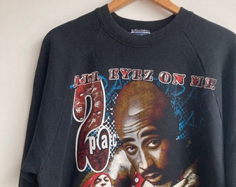 Vintage Sweatshirt -Tupac All Eyez On Me print -