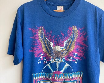 vintage  T-shirt Harley-  Davidson Eagle Print- Rockin' and Rollin'