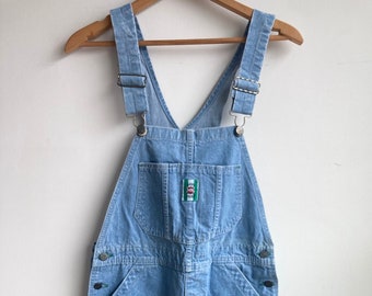 Vintage Denim Shorts Overalls- IKEDA- made in Canada- size M- 29/30"