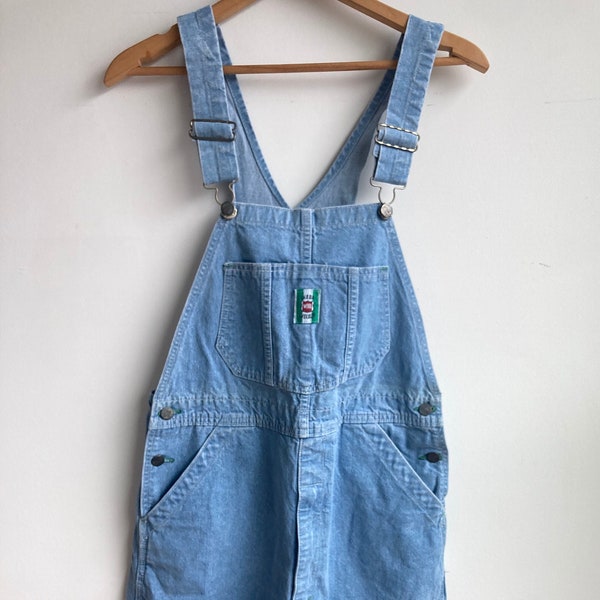 Vintage Denim Shorts Overalls- IKEDA- made in Canada- size M- 29/30"