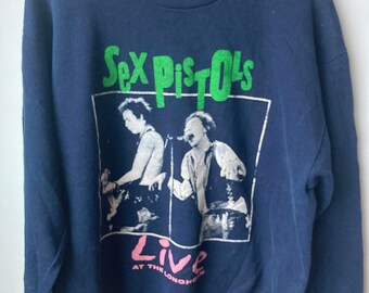 vintage sex pistols sweatshirt- Live at the Longhorn print