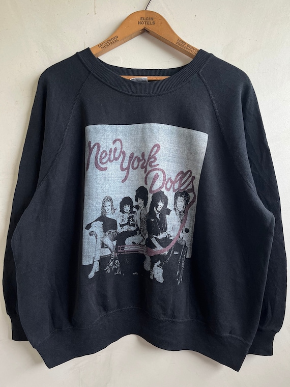 vintage sweatshirt- New York Dolls print- - image 1