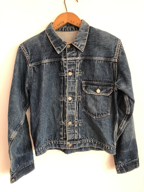 Vintage 1940s Levis Type 1 Denim Jacket Brass Cinc